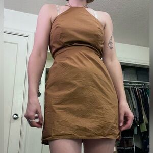 Cotton Halter-Neck Dress